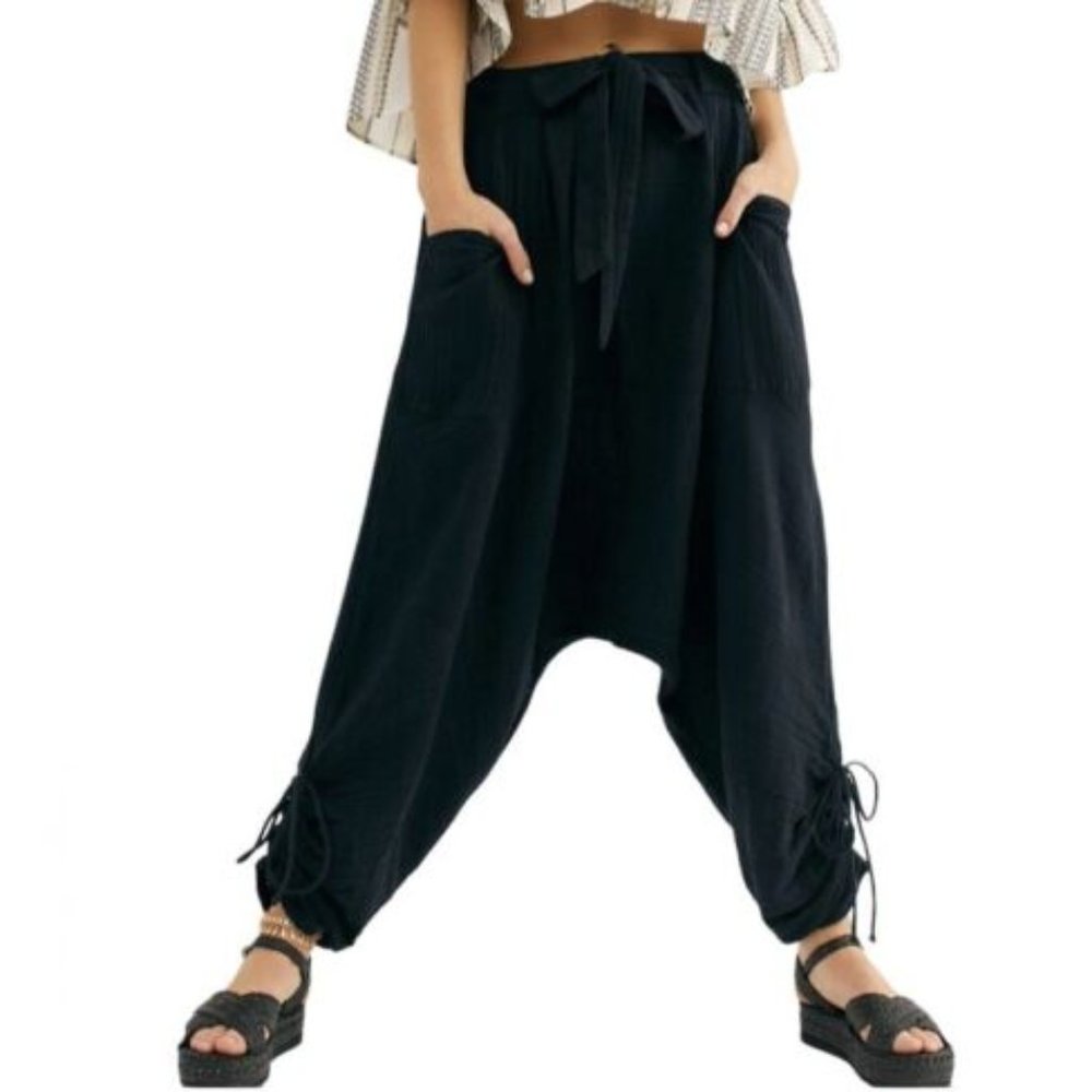 Free People Major Crush Harem Pants in Black